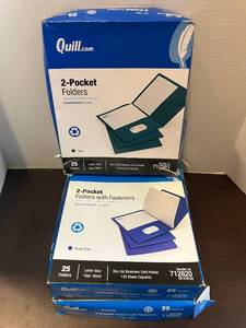 lot 66 image: Royal Blue and Teal Two Pocket Folders