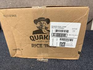 lot 81 image: 12 Bags of Quaker Rice Thins - Salted Caramel