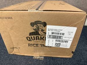 lot 82 image: 12 Bags of Quaker Rice Thins - Salted Caramel