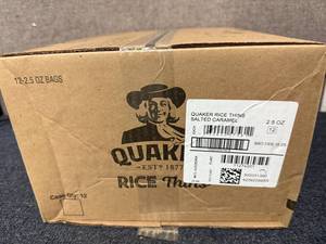 lot 84 image: 12 Bags of Quaker Rice Thins - Salted Caramel