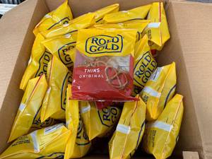 lot 98 image: 20 Bags of Rold Gold Thins