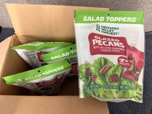 lot 108 image: 4 x 7ct Bags of Glzed Pecans Salad Toppings