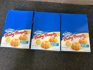lot 136 image: 3 Boxes of Hostess Baby Bundts - Lemon Drizzle