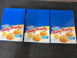 lot 137 image: 3 Boxes of Hostess Baby Bundts - Lemon Drizzle