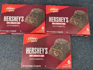 lot 142 image: 3 Boxes of Hersheys Triple Chocolate Cakes