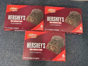 lot 144 image: 3 Boxes of Hersheys Triple Chocolate Cakes