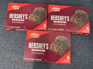 lot 145 image: 3 Boxes of Hersheys Triple Chocolate Cakes