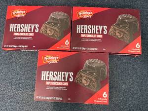 lot 146 image: 3 Boxes of Hersheys Triple Chocolate Cakes