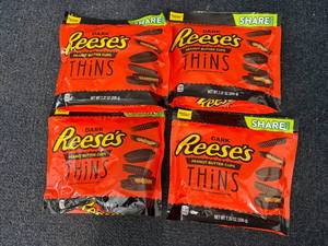 lot 166 image: 4 Bags of Reeses Dark Chocolate Thins