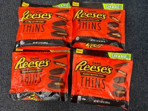 lot 167 image: 4 Bags of Reeses Dark Chocolate Thins