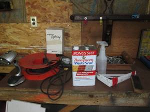 lot 113 image: Extension cord reel with treble lig...