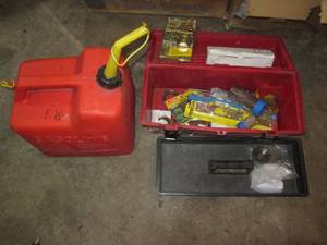 lot 125 image: Plastic toolbox containing misc doo...