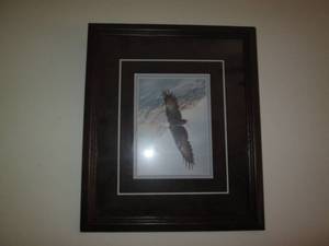 lot 28 image: Lot of 3 framed and matted wildlife...