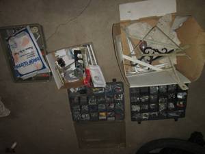 lot 40 image: Hardware organizers and boxes of mi...