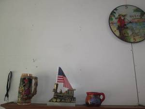 lot 50 image: German beer tankard, clay mug and b...