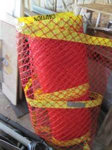 lot 185 image: Roll of orange snow fencing in Unkn...