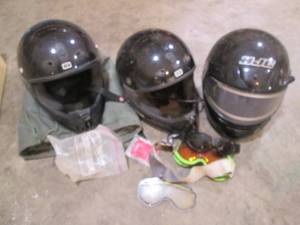 lot 198 image: Polaris and HJC Snowmobile or motor...