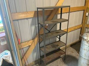 lot 680 image: Used Metal Storage Shelving Unit with 5 Tiers