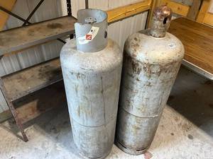 lot 681 image: Pair of Large Propane Tanks for Bottled Gas