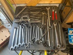 lot 717 image: Collection of Various Hand Tools Including Wrenches and Clamps