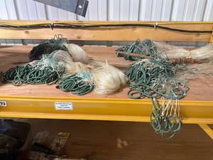 lot 720 image: Collection of Green and White Fishing Nets