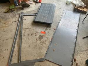 lot 722 image: Industrial Steel Shelving Components