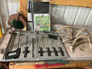 lot 734 image: Deer Processing Kit with Antlers and Deer Netting