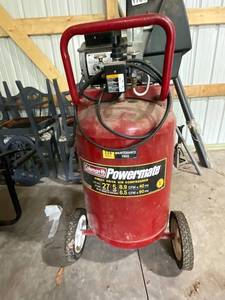 lot 766 image: Coleman Powermate Direct Drive Air Compressor with Hose