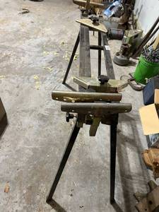 lot 785 image: Adjustable Metal Sawhorse Work Stand with Clamps