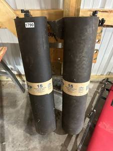 lot 790 image: Lot of 2 Rolls of 15 Asphalt Saturated Organic Felt 432 sq. ft. Each