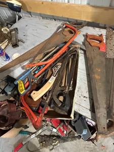 lot 821 image: Group of Assorted Hand Saws and Hacksaws