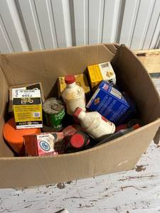 lot 824 image: Box of Mixed Automotive Filters and Fluids
