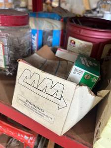 lot 884 image: Mixed Lot of Hardware Fasteners, Marking Pencils, and Storage Drawers