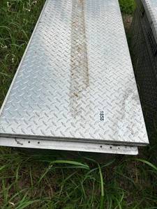 lot 857 image: Diamond Plate Aluminum Truck Tool Boxes Pair