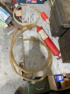 lot 861 image: Hand Siphon Pump with Hoses for Fluid Transfer