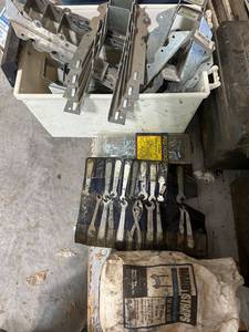 lot 862 image: Assorted Electrical Wiring Straps, Peg Hooks, and Miniature Wrench Set