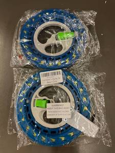 lot 23 image: Pair of 6.3 Inch Professional One String Flying Reels (Blue)