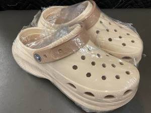 lot 29 image: Beige Slip-On Clogs Size US Mens 10Womens 8 New