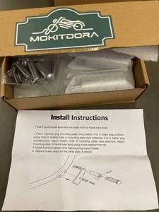 lot 30 image: Mokitdora Highway Foot Pegs Mounting Kit for Motorcycle