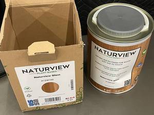 lot 56 image: Naturview Plant-Based BIO-PU Wood Finish, 3 QT (Gloss)
