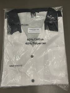 lot 80 image: Hilton HP2243 Mens Cruiser Bowling Shirt White 2XL NWT
