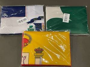 lot 99 image: Lot of 3 Flags  Spain, Dominican Republic, Shamrock  3x5 Ft New
