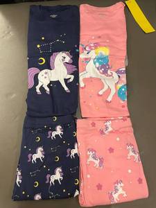 lot 114 image: Cadizee Unicorn Pajamas for Girls, 4-Piece Set, Size 10Y
