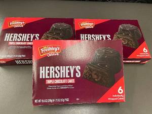 Set of 3 Boxes of Hershey's Triple Chocolate Cakes