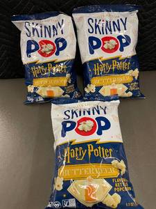 3 Bags of SkinnyPop Harry Potter Butterbeer Flavored Kettle Popcorn