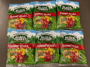 lot 15 image: Black Forest Gummy Bears Variety Pack - 6 Bags