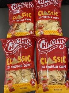 lot 188 image: Set of 4 Bags of Chi-Chis Classic White Corn Tortilla Chips 11 oz