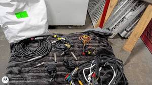 lot 6 image: Assorted Audio and Video Cables Including XLR, RCA, Power, and Speaker Leads