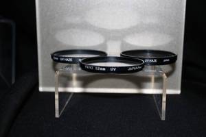 lot 44 image: Set of 3 52mm UV Haze Camera Lens Filters Prinz Japan