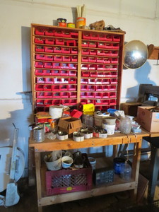 lot 36 image: Large Lot of NutsBolts and Assorted Hardware